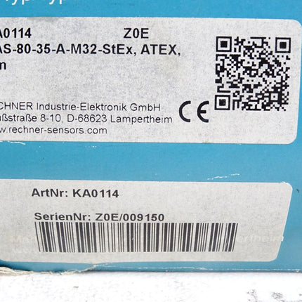 Rechner Sensors KA0114 KAS-80-35-A-M32-StEx ATEX 5m ohne Muttern / Neu OVP - Maranos.de