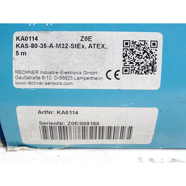 Rechner Sensors KA0114 KAS-80-35-A-M32-StEx ATEX 5m ohne Muttern / Neu OVP - Maranos.de