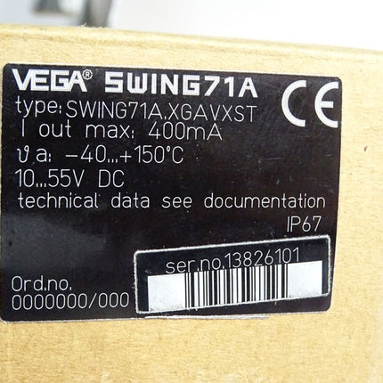 Vega Vibrationsgrenzschalter Swing71A SWING71A.XGAVXST / Neu OVP