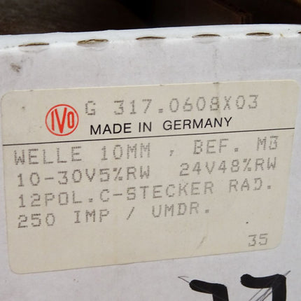 IRION&VOSSELER Drehgeber G317.0608X03 250Imp / Neu OVP