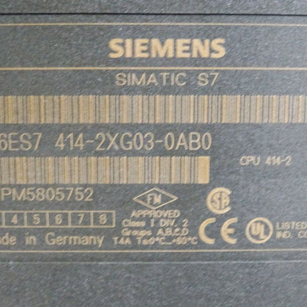 Siemens S7-400 CPU 414-2 6ES7414-2XG03-0AB0 6ES7 414-2XG03-0AB0 - Maranos.de