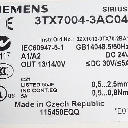 Siemens Sirius Relaiskoppler 3TX7004-3AC04 - Maranos.de