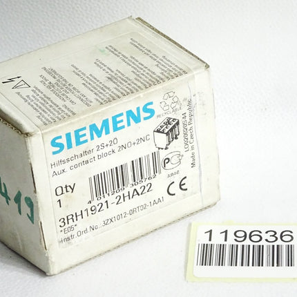 Siemens Hilffschalter 3RH1921-2HA22 / Neu OVP - Maranos.de