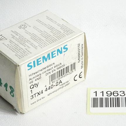 Siemens Hilffschalterblock 3TX4440-2A / Neu OVP