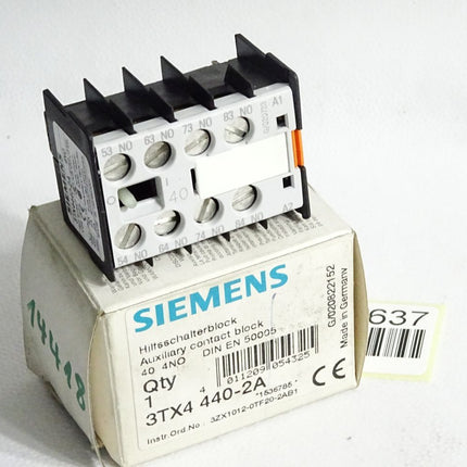 Siemens Hilffschalterblock 3TX4440-2A / Neu OVP