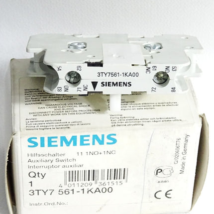 Siemens Hilffschalter 3TY7561-1KA00 / Neu OVP - Maranos.de
