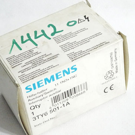 Siemens Hilffschalter 3TY6501-1A / Neu OVP - Maranos.de