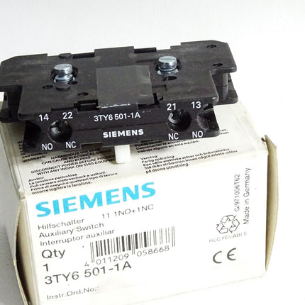 Siemens Hilffschalter 3TY6501-1A / Neu OVP - Maranos.de
