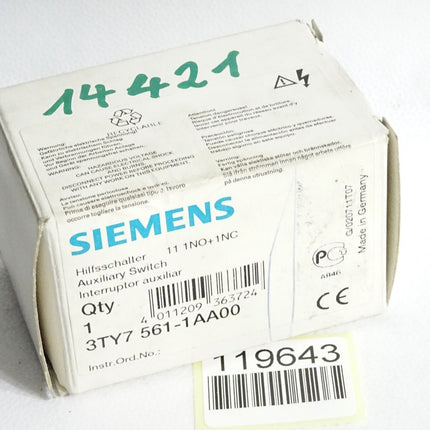 Siemens Hilffschalter 3TY7561-1AA00 / Neu OVP