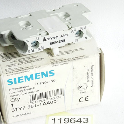 Siemens Hilffschalter 3TY7561-1AA00 / Neu OVP
