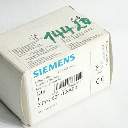 Siemens Hilffschalter 3TY6501-1AA00 / Neu OVP
