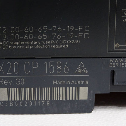 B&R X20CP1586 X20 CP 1586 Rev.G0 Controller / Unbenutzt - Maranos.de