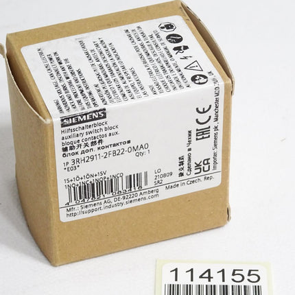 Siemens Hilfsschalterblock 3RH2911-2FB22-0MA0 / Neu OVP - Maranos.de