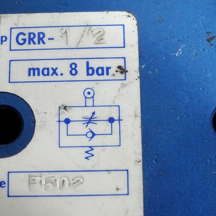 Festo Drossel-Rückschlagventil 2111 GRR-1/2 / unbenutzt mit Lagerspuren