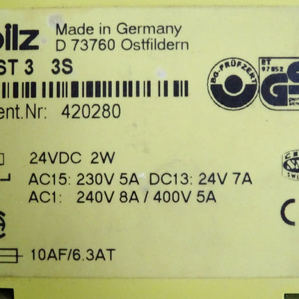 Pilz 420280 PST 3 3S Sicherheitsrelais