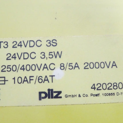 Pilz Sicherheitsrelais 420280 PST3 24VDC 3S