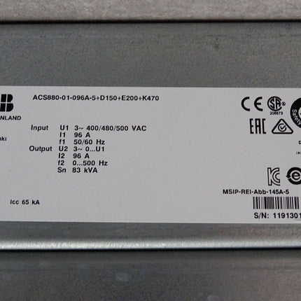 ABB Drive ACS880-01-96A-5 ACS880-01-96A-5+D150+E200+K470 55kW - Maranos.de