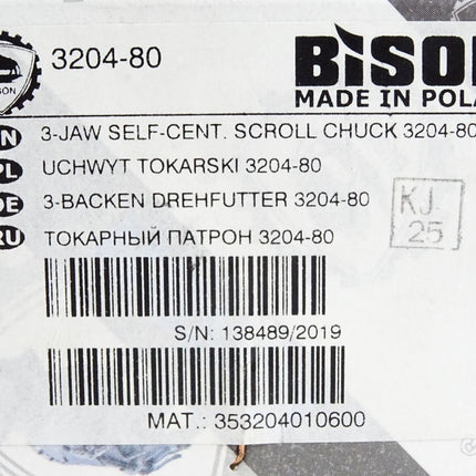 Bison 3-Backen Drehfutter 3204-80 / Neu OVP - Maranos.de