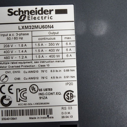 Schneider Electric LXM32MU60N4 Motion Servoverstärker 0.4kW