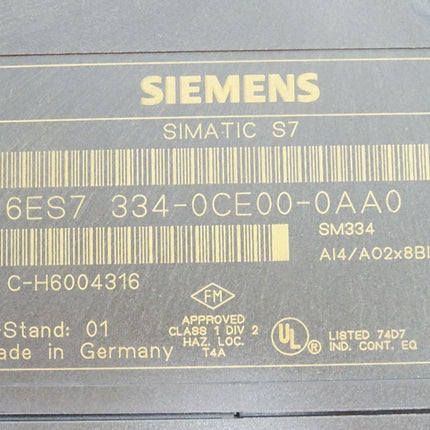 Siemens S7-300 SM334 6ES7334-0CE00-0AA0 6ES7 334-0CE00-0AA0
