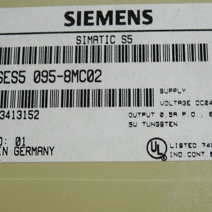 Siemens S5-95U 6ES5095-8MC02 6ES5 095-8MC02 - Maranos.de