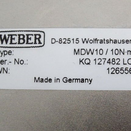 Weber Dynamic Transducer MDW10 / 10N.m / Unbenutzt