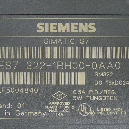 Siemens S7-300 SM322 6ES7322-1BH00-0AA0 6ES7 322-1BH00-0AA0