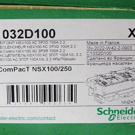 Schneider Electric Elektronisches Auslösegerät MicroLogic 2.2 C1032D100 Neu OVP - Maranos.de