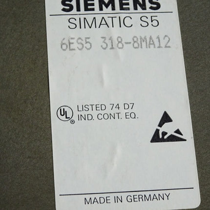 Siemens 6ES5318-8MA12 6ES5 318-8MA12 Connection 318 - Maranos.de