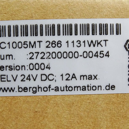 Berghof Automation Panel Weiss PC3+ DC1005MT 266 1131WKT / Neu OVP - Maranos.de