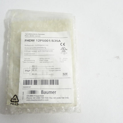 Baumer electric Reflexions-Lichttaster FHDM 12P5001/S35A 10234167 / Neu OVP