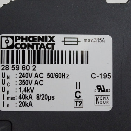 Phoenix Contact 2859602 VAL-CP-350-ST Überspannungsschutzstecker Typ 2 - Maranos.de