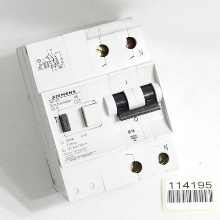 Siemens NFI/LS Schutzschalter 5SU3 30mA 2-polig 125 bis 230VAC - Maranos.de