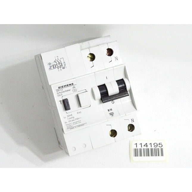 Siemens NFI/LS Schutzschalter 5SU3 30mA 2-polig 125 bis 230VAC - Maranos.de