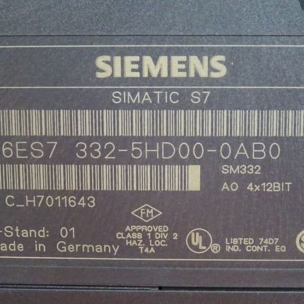 Siemens S7-300 SM332 6ES7332-5HD00-0AB0 6ES7 332-5HD00-0AB0