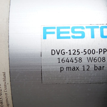 Festo Normzylinder DVG-125-500-PPV 164458 / Unbenutzt mit Lagerspuren - Maranos.de