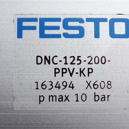 Festo Normzylinder DNC-125-200-PPV-KP 163494 / Unbenutzt mit Lagerspuren - Maranos.de