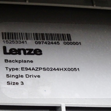 Lenze Backplane 15253341 E94AZPS0244HX0051 + Motor Brake E94AZHX0051 / Neu OVP - Maranos.de