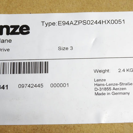 Lenze Backplane 15253341 E94AZPS0244HX0051 + Motor Brake E94AZHX0051 / Neu OVP - Maranos.de