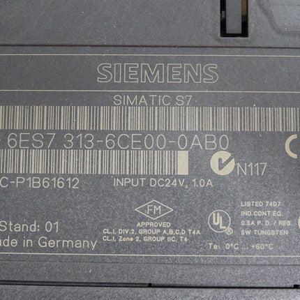 Siemens S7-300 CPU313C-2 DP 6ES7313-6CE00-0AB0 6ES7 313-6CE00-0AB0