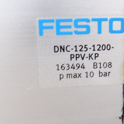 Festo Normzylinder DNC-125-1200-PPV-KP 163494 / Unbenutzt mit Lagerspuren - Maranos.de