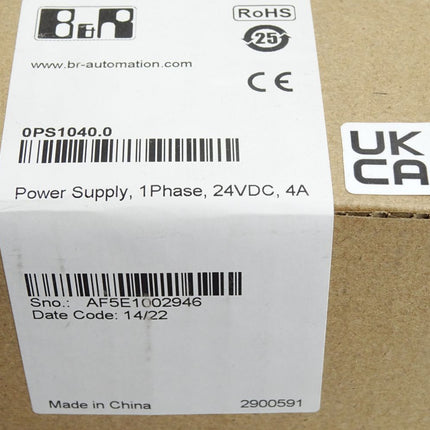B&R 0PS1040.0 Power Supply 1 Phase 24VDC 4A / Neu OVP versiegelt
