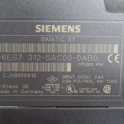 Siemens S7-300 CPU312 IFM 6ES7312-5AC00-0AB0 6ES7 312-5AC00-0AB0