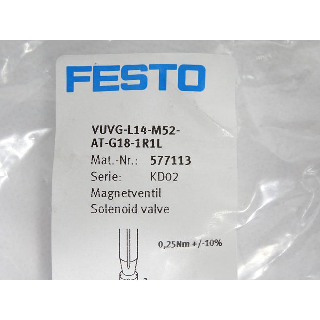 Festo Magnetventil VUVG-L14-M52-AT-G18-1R1L 577113 / Neu OVP