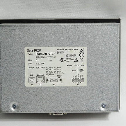 Saia PCD PCD7.D457VTCF 640x480 pixel TFT Color Panel HW:B1 FW 1.22.09 - Maranos.de