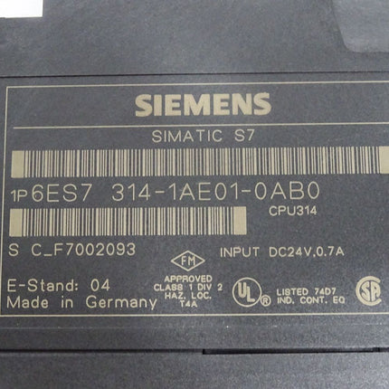 Siemens S7-300 CPU314 6ES7314-1AE01-0AB0 6ES7 314-1AE01-0AB0