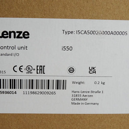 Lenze Control Unit 15936014 i550 I5CA50020000A0000S / Neu OVP versiegelt - Maranos.de