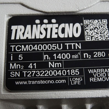 Transtecno Servomotor SMT7124B14UL 1400/min TCM040005U TN i5 Neu mit Lagerspuren