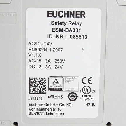 Euchner Safety Relay ESM-BA301 085613 - Maranos.de