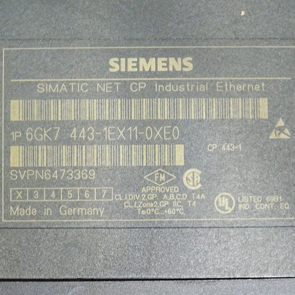 Siemens S7-400 CP 443-1 6GK7443-1EX11-0XE0 6GK7 443-1EX11-0XE0